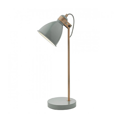 Luminaire Center Lampe de table Frederick gris et cuivre satiné 1 ampoule