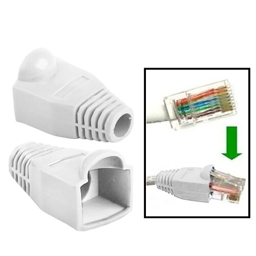 Wewoo Blanc pour RJ45, 100 pcs câble réseau couvre-bouchon