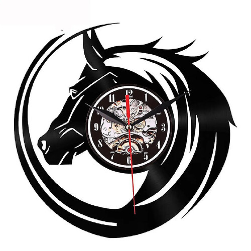 Universal Horloge de disque de cheval horloge lumineuse vin horloge murale murale pour kic art déco