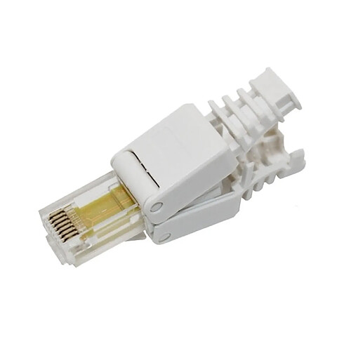 Wewoo Fiche modulaire de connecteur RJ-45 à sertir et sertir, sans outil, version courte Cat5e