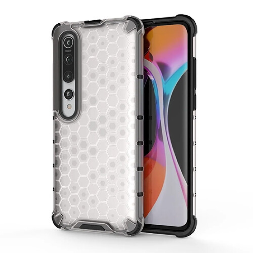 Coque en TPU combo antichoc motif nid d'abeille blanc pour votre Xiaomi Mi 10