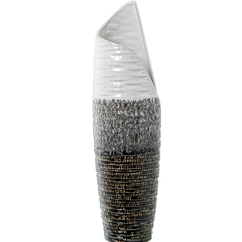 Vase Alexandra House Living Blanc Gris Céramique 11 x 49 cm