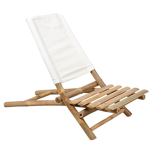 Aubry Gaspard Chaise de plage en bambou