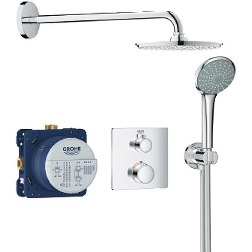 Grohe Ensemble de douche encastré Grohtherm Rainshower Cosmopolitan 210 chromé