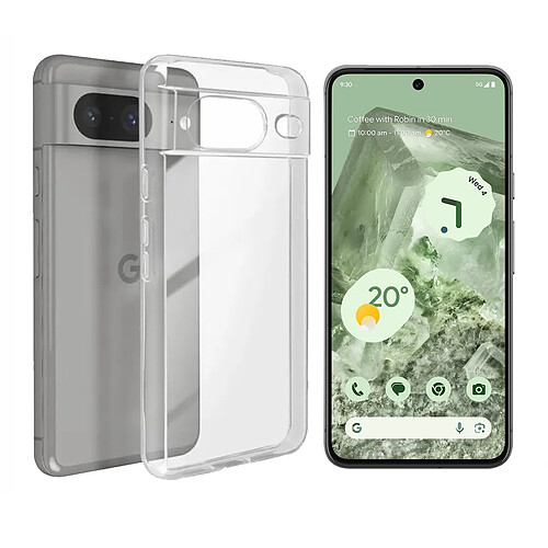 Visiodirect Coque de protection souple silicone transparente pour Google Pixel 8 5G 6.2"