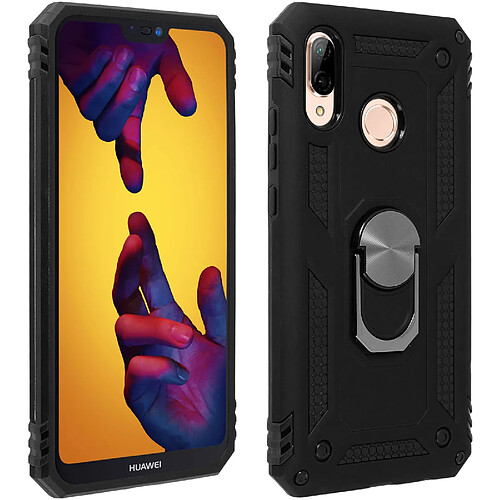 Avizar Coque Huawei P20 Lite Bi matières Bague Support Vidéo noir