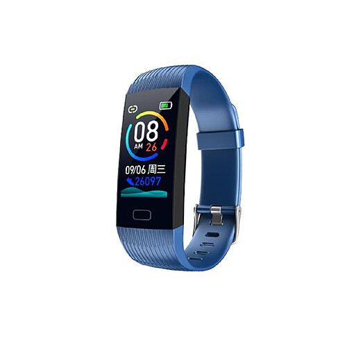 YP Select 1.14 pouces Écran couleur Pression artérielle Moniteur de fréquence cardiaque Sport Bluetooth Smart Wristband Watch-Bleu