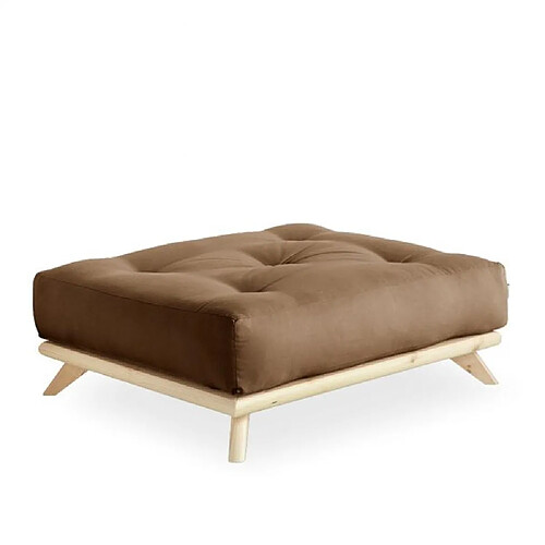 Inside 75 Pouf design SENZA pin naturel coloris mocca