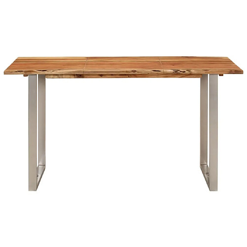 Maison Chic Table de salle à manger,Table à dîner 140x70x76 cm Bois d'acacia solide -GKD74929