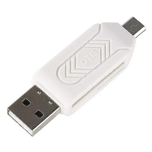 Universal (Blanc) tout dans 1 lecteur de carte mémoire USB Micro USB OTG à l'adaptateur USB2.0 SD / Micro SD / TF