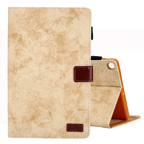 Wewoo Housse Coque Pour Galaxy Tab A 10.1 2019 Etui à rabat horizontal en cuir de style affairesavec support et fente cartecadre photo et fonction veille / réveil jaune