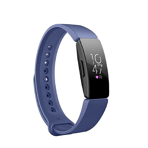 Wewoo Bracelet pour montre connectée Smartwatch avec à à fermeture à bouton-pression Fitbit Inspire HR bleu