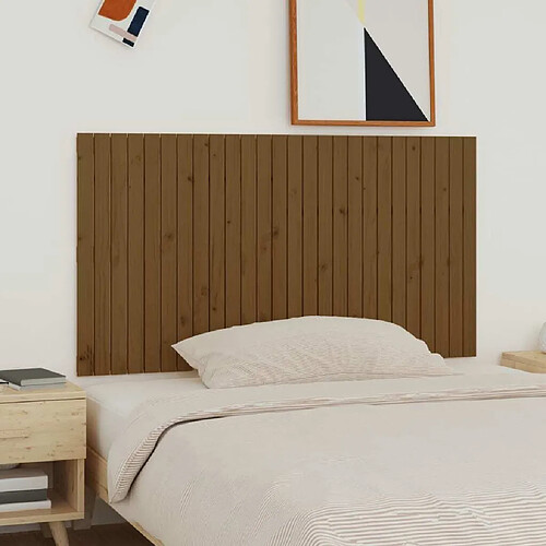 Maison Chic Tête de lit scandinave pour lit adulte,Meuble de chambre murale Marron miel 166x3x90 cm Bois massif de pin -MN13259