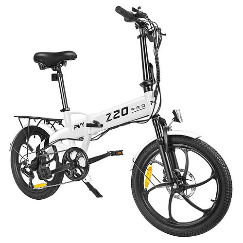 PVY Z20 Pro Vélo électrique Pneu 20 pouces Moteur 500W Autonomie 80-100 km - Blanc