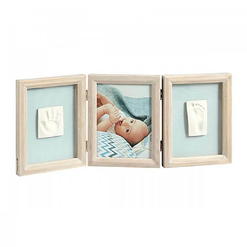 Cadre empreinte bébé 3 volets My Baby Touch Bois cérusé - Baby Art