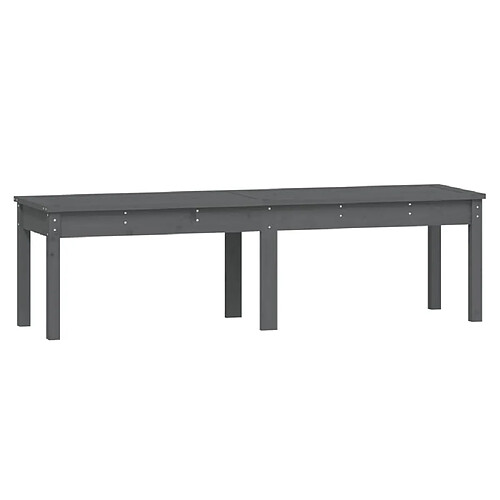 Maison Chic Banc de jardin à 2 places | Banquette de jardin | Chaise Relax gris 159,5x44x45cm bois massif de pin -MN49215