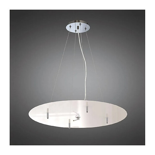 Luminaire Center Suspension Nordica Kit 90CM, chrome poli/arylique blanc