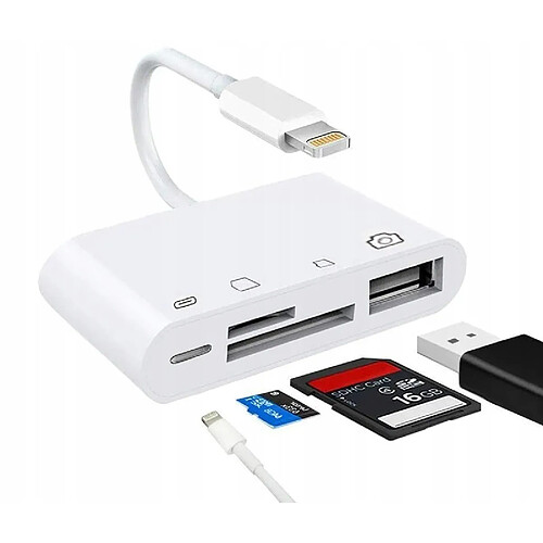 GUPBOO Lecteur de carte Lightning SD microSD USB IPAD,JL133