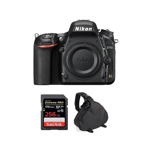 NIKON D750 Body + SANDISK Extreme Pro 256GB 170MB/s SDXC + camera Bag