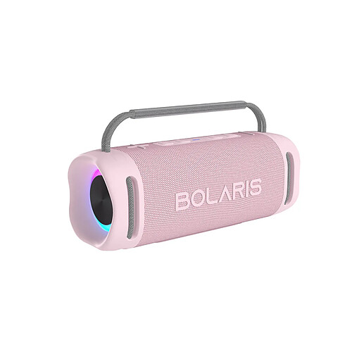 Bolaris Enceinte Sans Fil Bluetooth 5.4 Modèle Napoli IPX6 60W avec Effets lumineux LED Rose