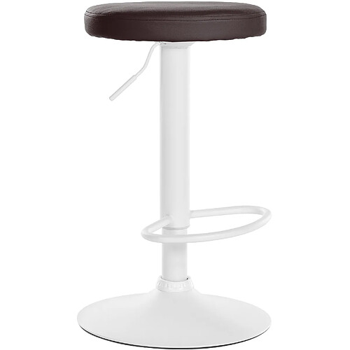 Non Tabouret de bar Ponte simili cuir blanc