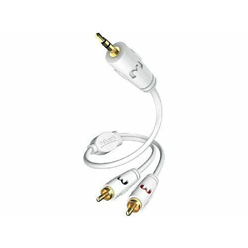 In-akustik Star Câble audio MP3 Jack 3,5 mm / 2 x RCA 5 m Blanc (Import Allemagne)