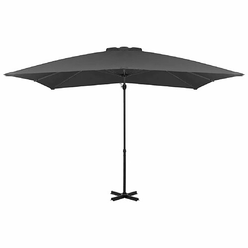 Maison Chic Parasol Jardin | Parasol en porte-à-faux Mat en aluminium 250x250 cm Anthracite - GKD42382