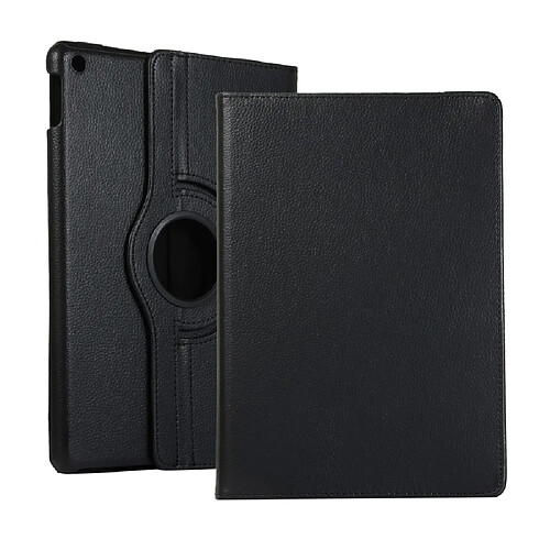 Etui en PU litchi avec support noir pour votre Apple iPad 10.2 (2019)