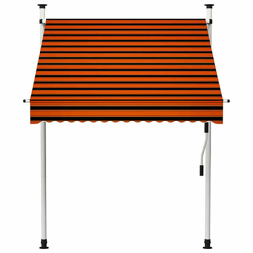 Maison Chic Auvent manuel rétractable,Store manuel de porte 150 cm Orange et marron -GKD16126