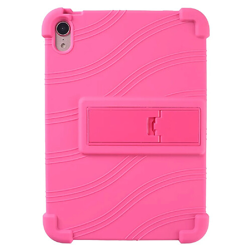 Coque en silicone flexible, antichoc avec béquille pliable rose pour votre iPad mini (2021)