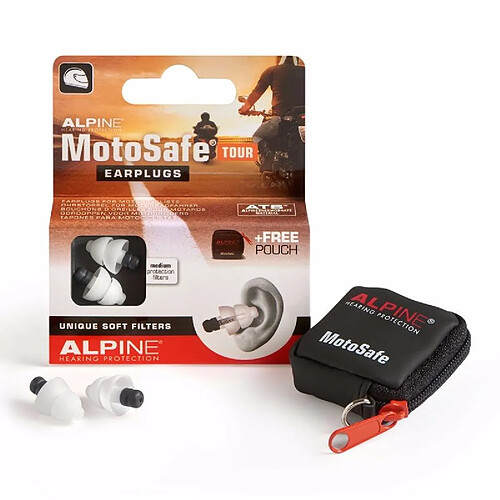 Alpine Bouchons d'oreilles pour Motards, MotoSafe TOUR