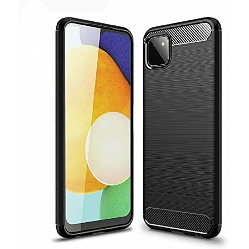 Xeptio Samsung Galaxy A22 5G coque style carbone noir