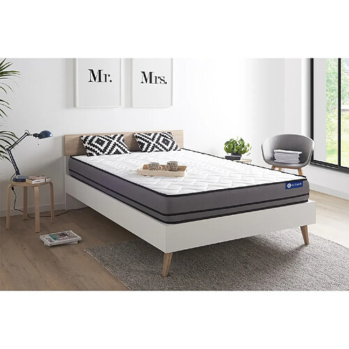 ACTISOM Matelas ACTILATEX 160x200cm 2 faces à MÉMOIRE DE FORME+LATEX 3zones de confort