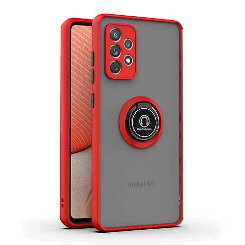 Coque en TPU antichoc, béquille rouge noir pour votre Samsung Galaxy A52 5G/A52s 5G/A52 4G