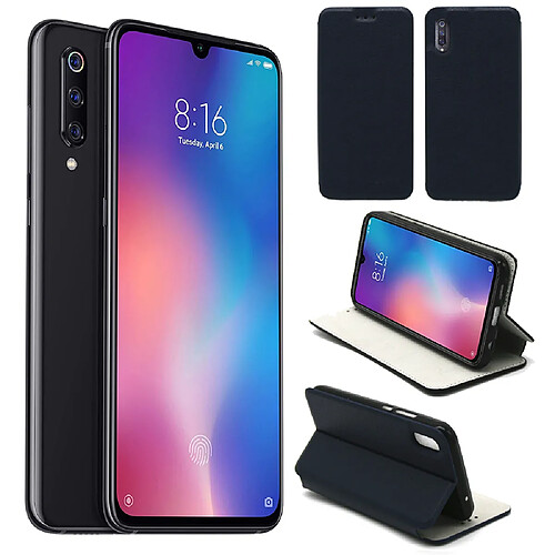 Xeptio Xiaomi Mi 9 (Mi9) L Etui coque bleu pochette Slim