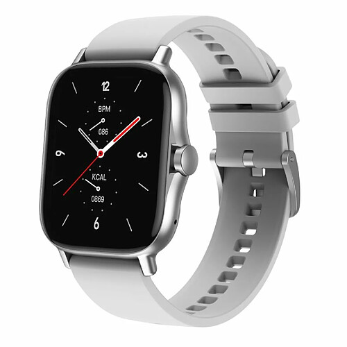 Dw11 Smart Watch Fréquence Cardiaque Pression Artérielle Appel Bluetooth 1.63 Hd Montre Multisport Plein Écran Gris