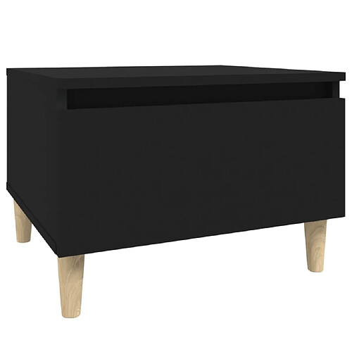 Maison Chic Table d'appoint | Table Basse Noir 50x46x35 cm Bois d'ingénierie -GKD76776