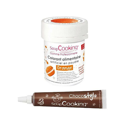 Scrapcooking Colorant alimentaire Orange + Stylo chocolat