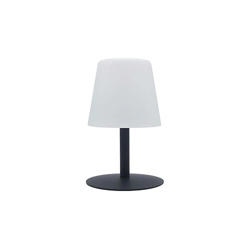 Lumisky Lampe de table sans fil pied en acier noir LED blanc chaud/blanc dimmable STANDY MINI Dark H 25 cm