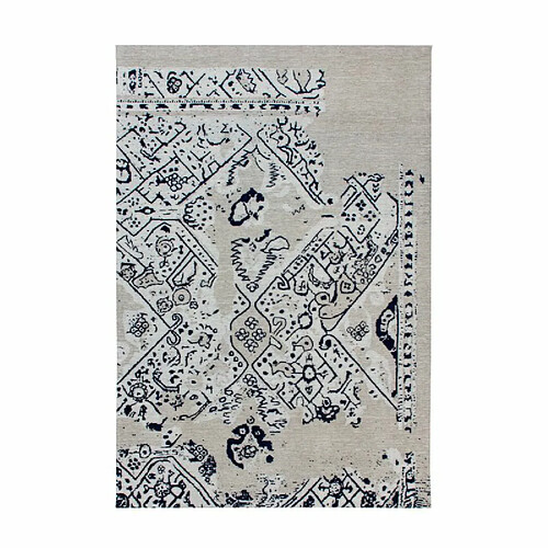 Paris Prix Tapis Imprimé Rétro River Gris & Noir 155 x 230 cm