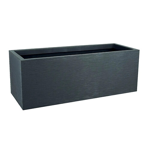 Jardinière rectangulaire Graphit Up 79,5 x 29,5 x 29,5 cm - 57L - Gris anthracite - Eda