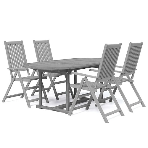 Maison Chic Ensemble de salle à manger de jardin 5 pcs,Table et chaises d'extérieur Bois d'acacia massif -GKD748678