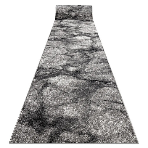 RUGSX Tapis de couloir SILVER Marble marbre gris 100cm 100x460 cm