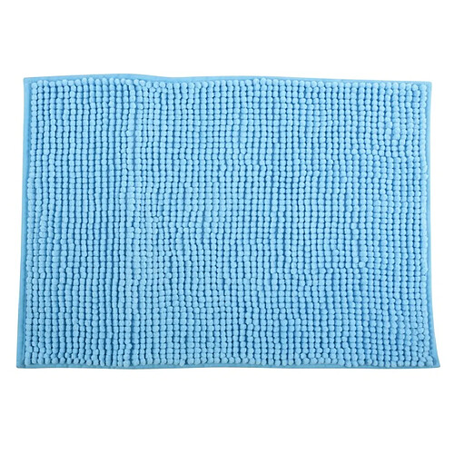 MSV Tapis de bain Microfibre CHENILLE 40x60cm Bleu Ciel