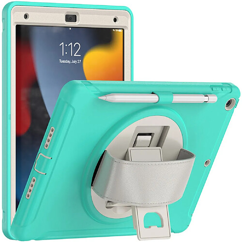 Coque en TPU antichoc avec béquille Menthe verte pour votre iPad 10.2 (2021)/(2020)/(2019)