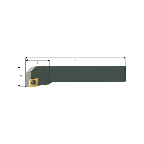 Fp Porte-outils ISO 95° SCLCR/L, Désignation : SCLCR 1616 H09, Queue vierkant 16 x 16 mm, Dimensions l 100 mm, Dimensions l1 : 29 mm