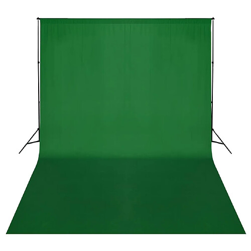 vidaXL Système de support de toile de fond 500 x 300 cm Vert