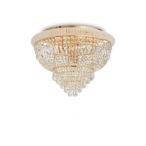 Ideal Lux Plafonnier Design Dubai Métal Or 24 ampoules 52,5cm