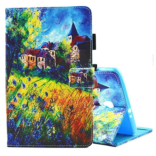 Wewoo Housse Étui pour Samsung Galaxy Tab A 8.0 / T380 & T385 Campagne horizontale modèle cuir Flip avec porte-cartes et fentes cartes