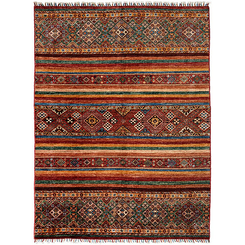 Vidal Tapis de laine 203x150 rouge Torkman